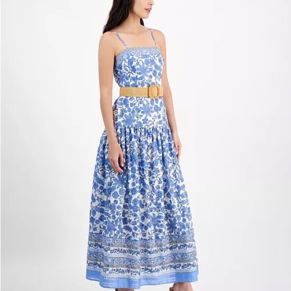 Tylor Floral Blue and White Maxi Dress